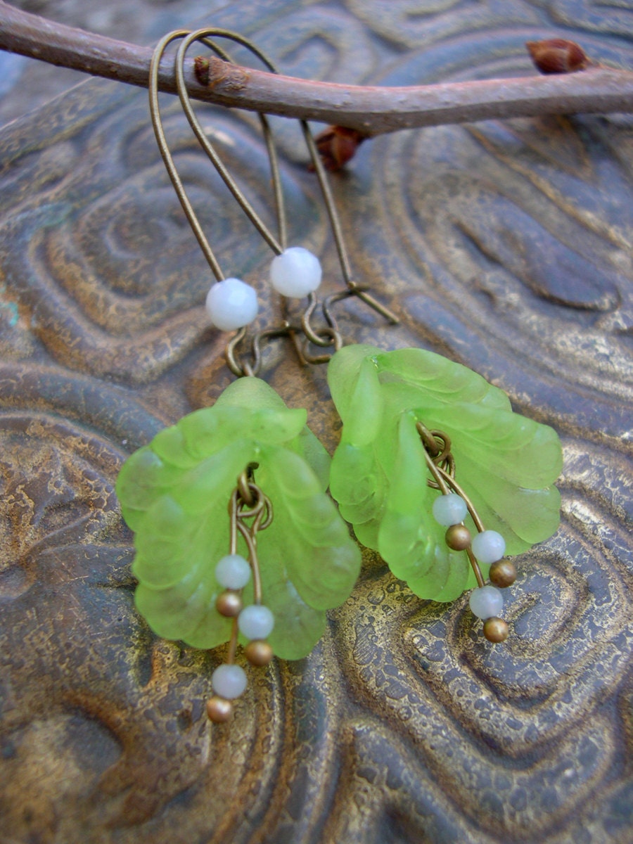 Lime Lily Bell Earrings