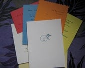 Assorted custom letterpress samples - baby