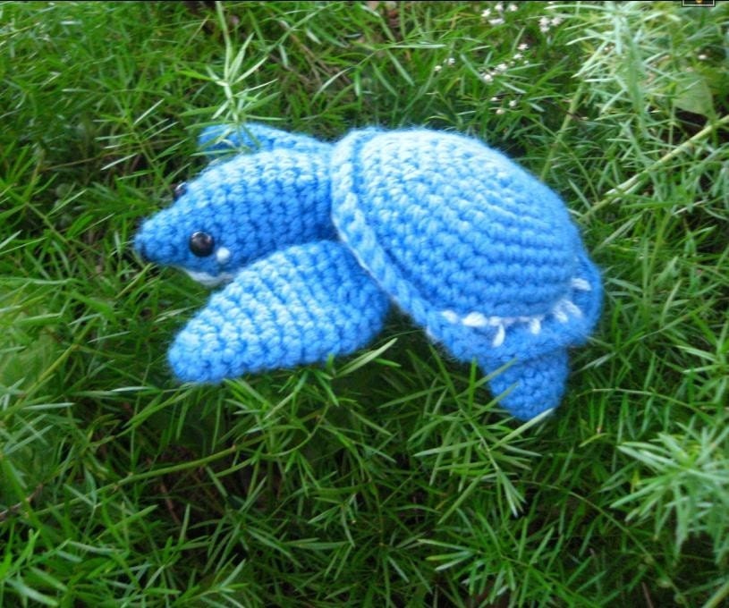 Silas the Fly River Turtle ( Pig-nosed turtle ) Amigurumi