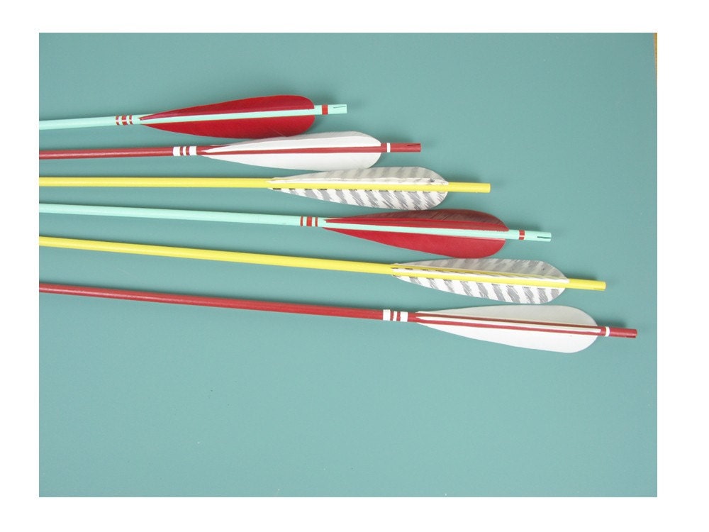 Sunset Tall Arrow Decor in Sea Green, Red and Yellow Christmas Gift