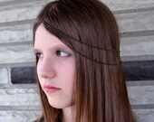 Chain Headpiece Deux Drops Double Chain headband head piece Industrial Gunmetal Sale was 18.00
