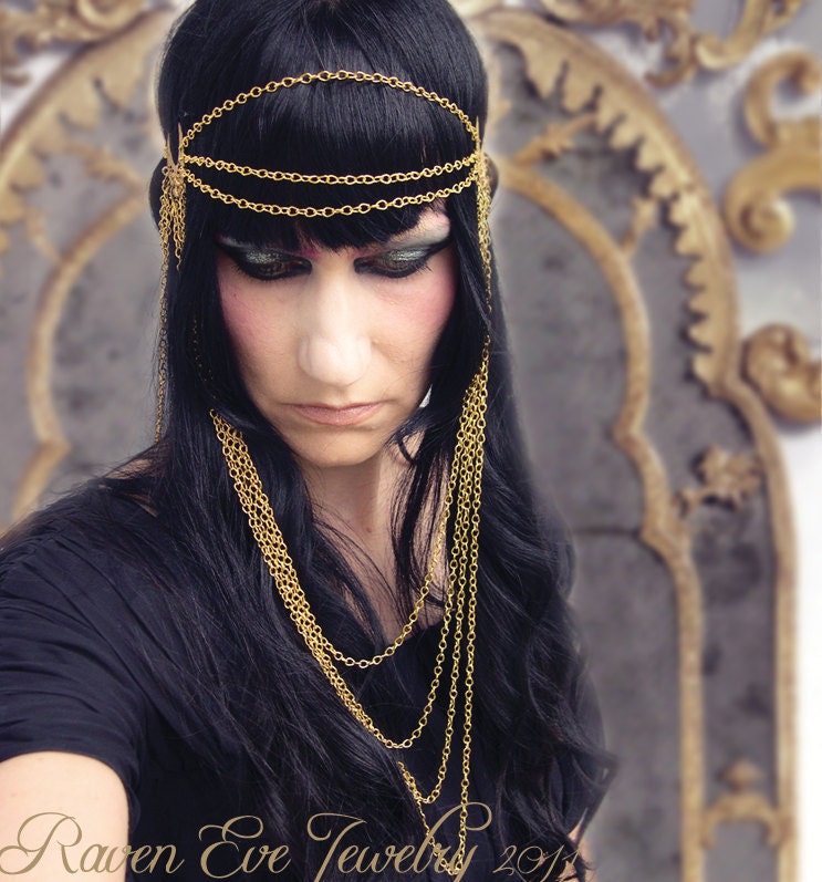 Guinevere Chain Headdress Headpiece Elegant Beauty Of A Goddess