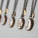 Bridesmaids Necklaces- set of 5 cold clay Initial pendants in brass chain , Wedding Jewelry,Personalized Bridesmaid Gift