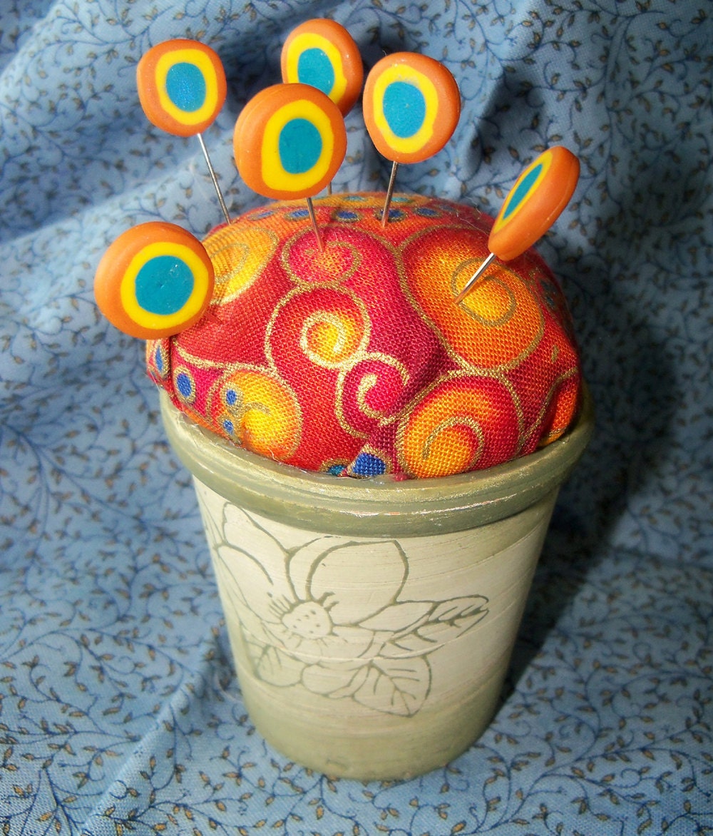 SALE Phoenix Mod Pincusion with Matching Pins