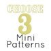 Choose Any 3 PDF Mini Embroidery Patterns