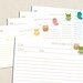 Little Owls - Printable and Editable 4x6 Recipe Cards