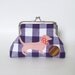 purple gingham doxie - frame pouch