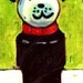 Dog. Hand-Touched Print on Wood Block.