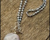 Remember That I'll Always Be In Love With You - sterling, freshwater pearl, Bali silver and imperial jasper necklace