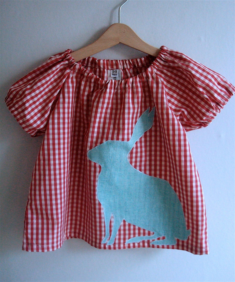 Gingham Bunny Blouse