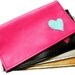 Berri Leather Checkbook Cover, Leather Checkbook Holder, Leather Check Book Cover, Leather Checkbook Wallet -Heart Applique