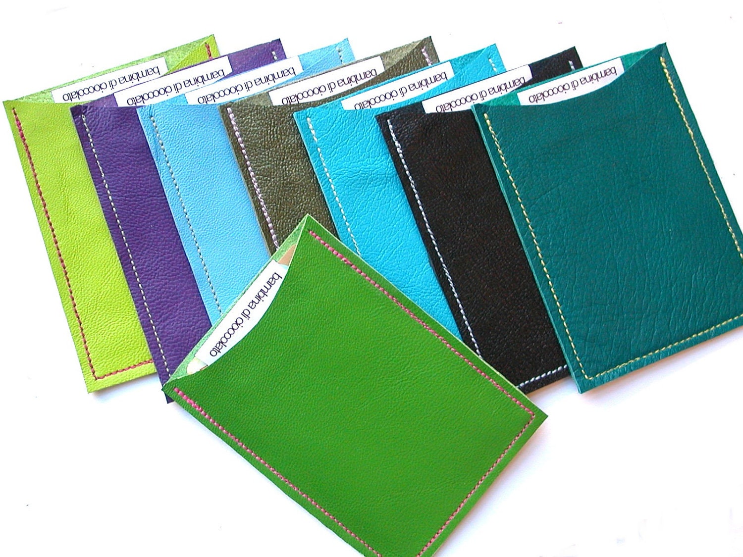 Sasha Leather Business Card Holder TM, Leather Credit Card Holder, ID Wallet, Credit Card Case, Credit Card Wallet, Metro Card Holder
