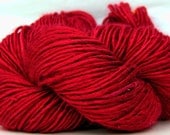 HandSpun Bamboo Yarn Cherry Bomb Red Custom Spin to Order