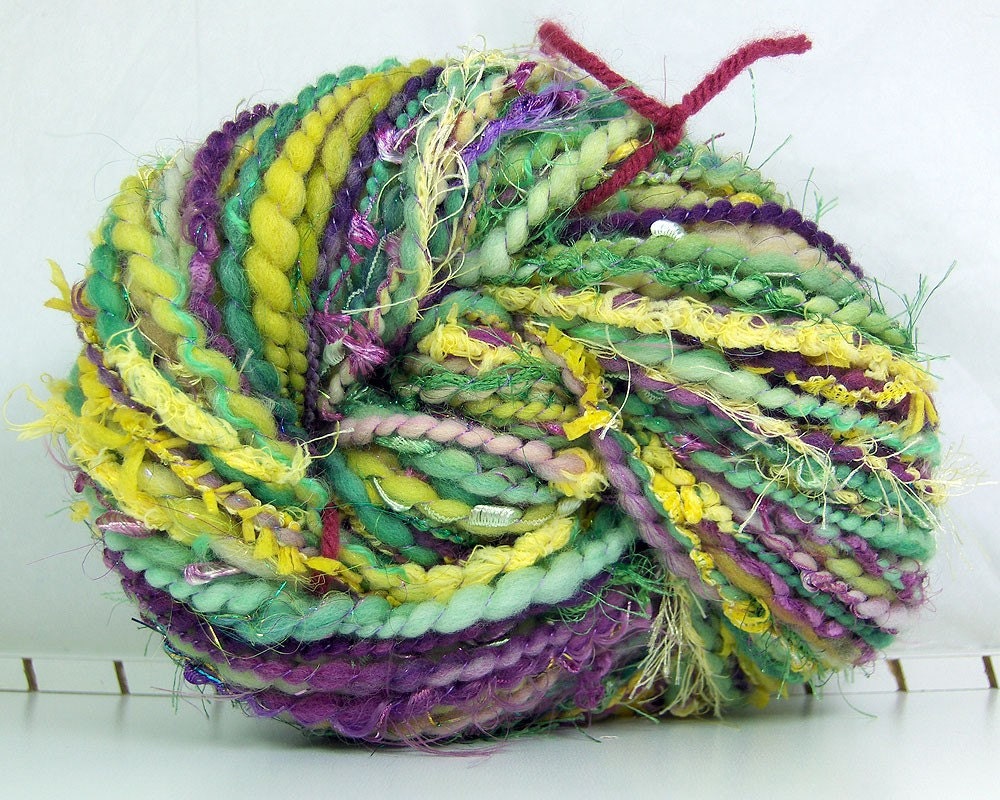 FunctionArt - Spring Break Again 2 - HandSpun Art Yarn 108 yards merino wool