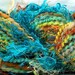 HandSpun Art Yarn merino wool Summer's End 74 yards