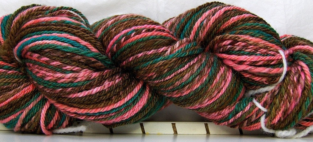 HandSpun Navajo 3ply Yarn merino wool silk Antoinette 186 yards 4.2 oz