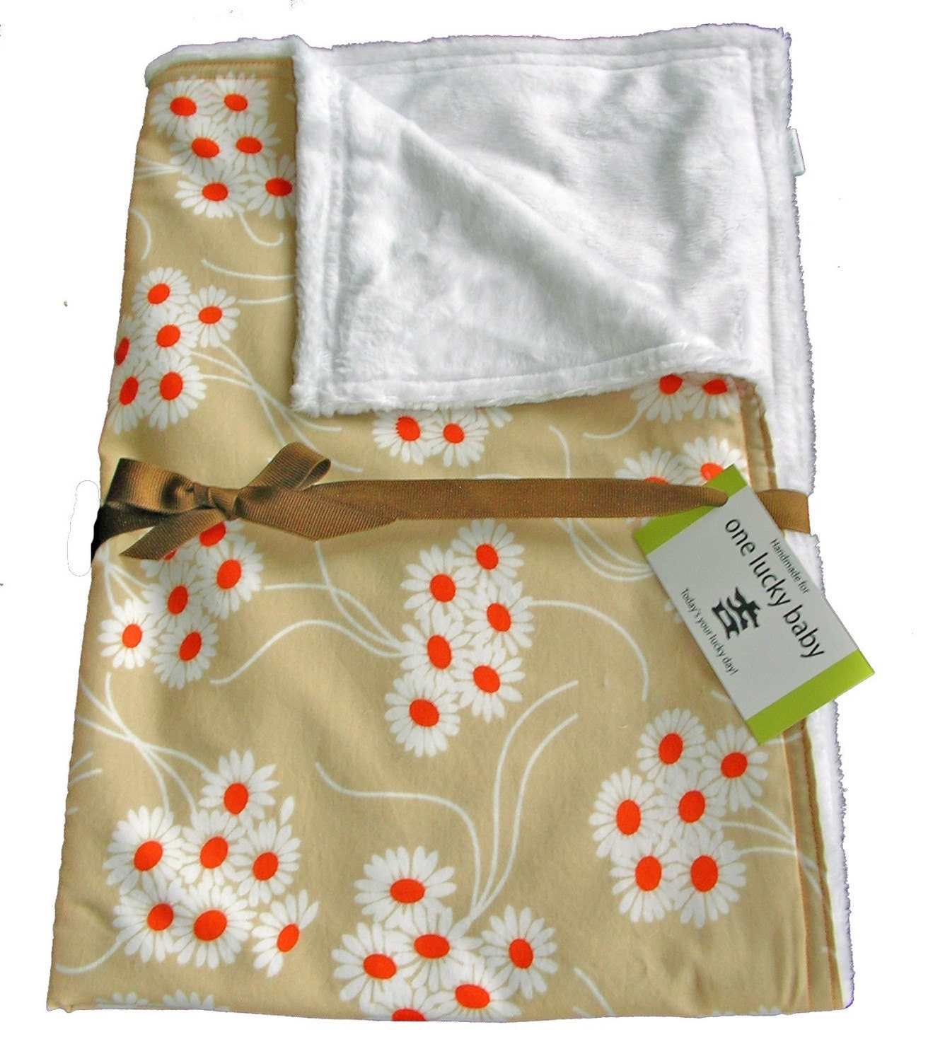 COMING UP DAISIES Minky Baby Blanket