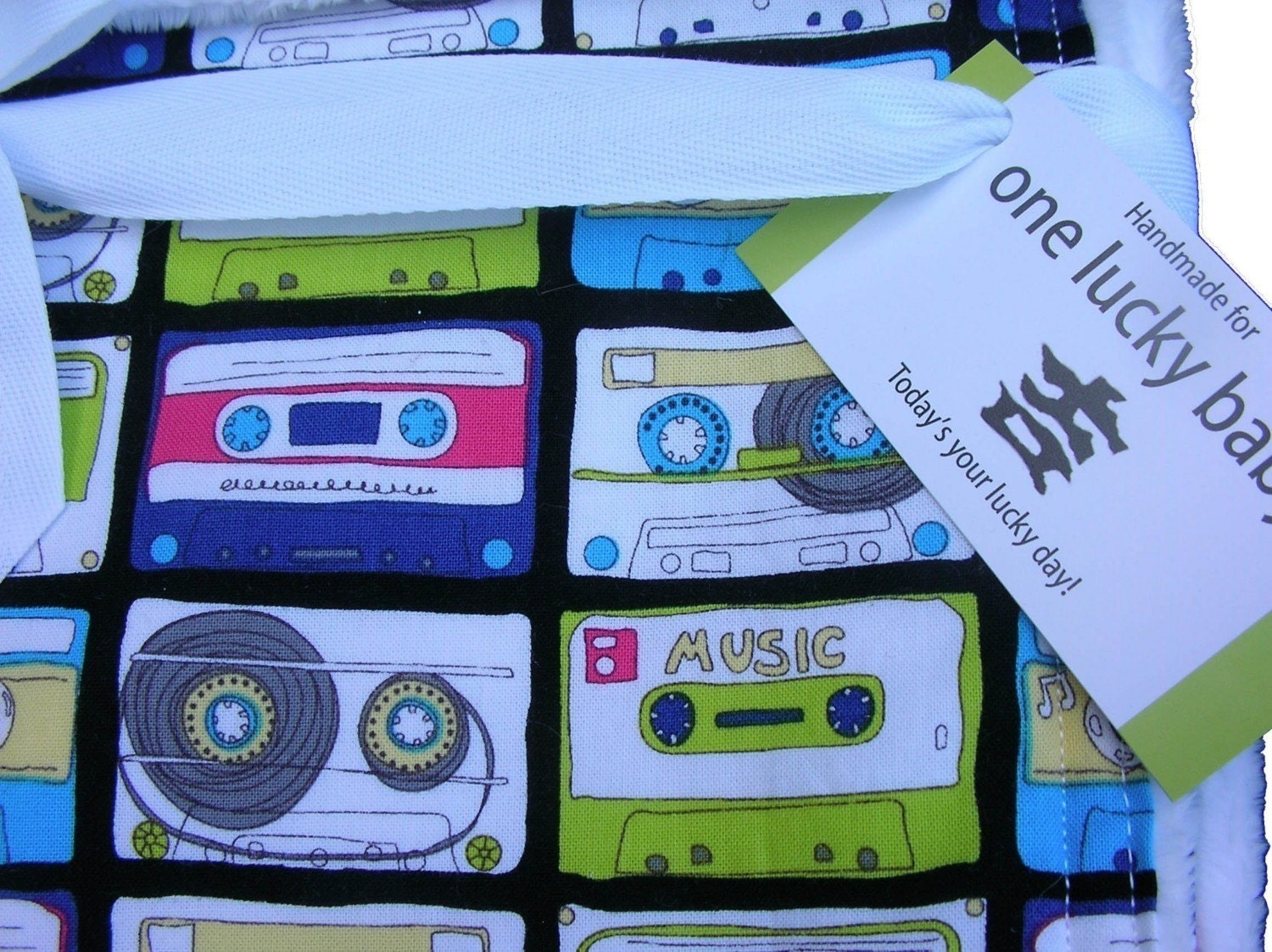 RETRO CASSETTE TAPES Minky Baby Blanket