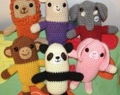 Colorful Amigurumi Animals crochet pattern - PDF Digital Download