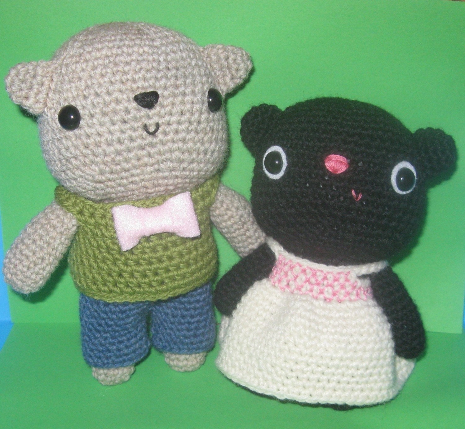 Mr. and Mrs. Cat amigurumi crochet pattern - PDF Digital Download