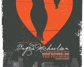 Show Poster - for Ingrid Michaelson at the Fillmore San Francisco  - very limited edition rock gig poster