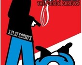 Rock poster - Battles, The Poison Arrows, Knot Feeder silkscreen printed gig poster