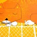 Naptime, Cat & Mouse art print - hand screenprinted limited edition LP frame size