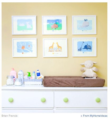 Nursery Screenprint - O is for Owl - Alphabet Print - Kids Wall Art Animal Alphabet art print