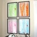 Screenprint Winter Cardinal Art Print - Poster Silkscreen Art Print - Snowy Birch Trees & Red Bird Art Print