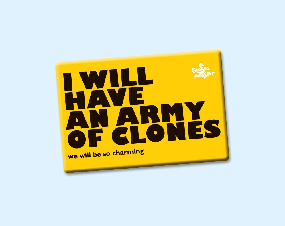Army of Clones 2 by 3 inch Fridge Magnet Yellow