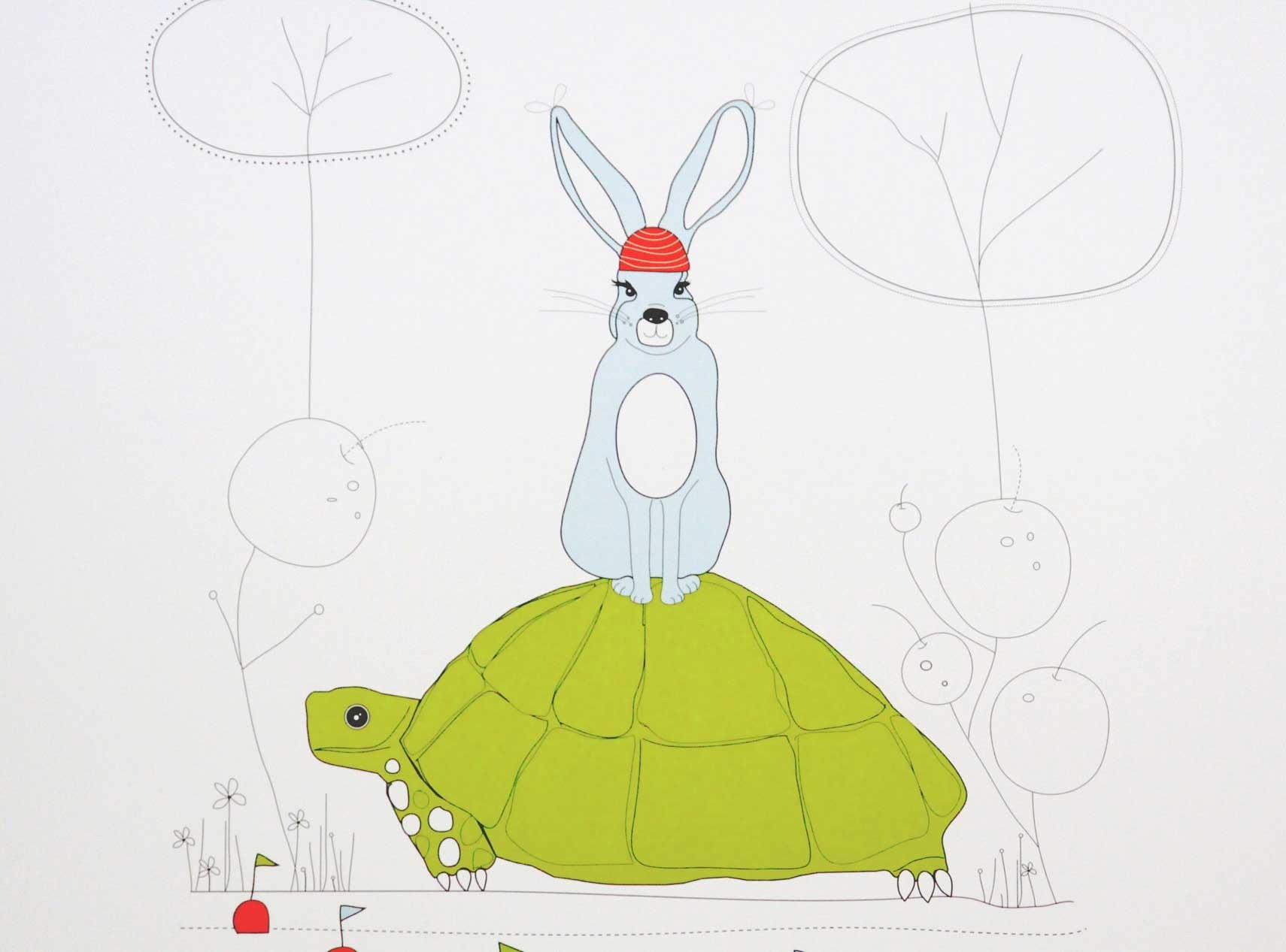 Aesop's Fables Hare and Tortoise Poster