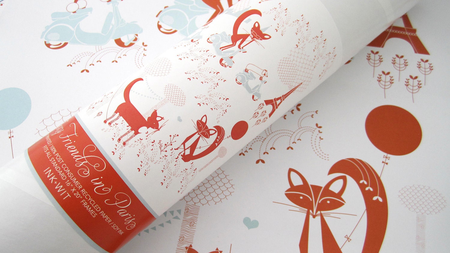 Foxy Friends in Paris Poster