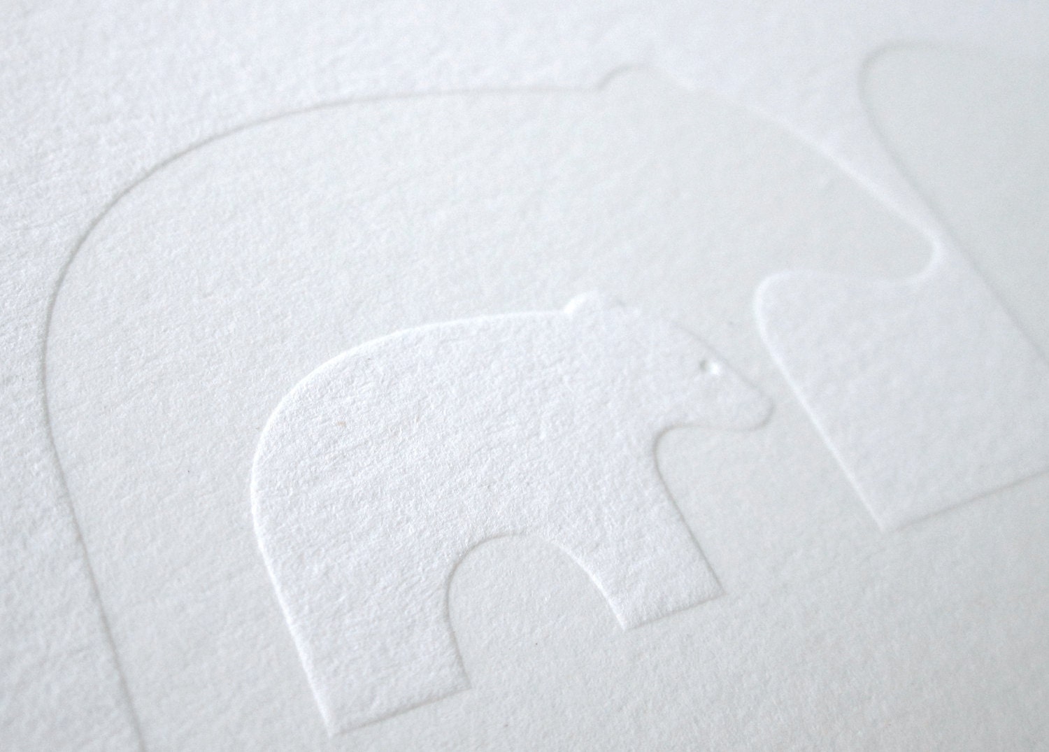 Blissful Bears Letterpress Notecards