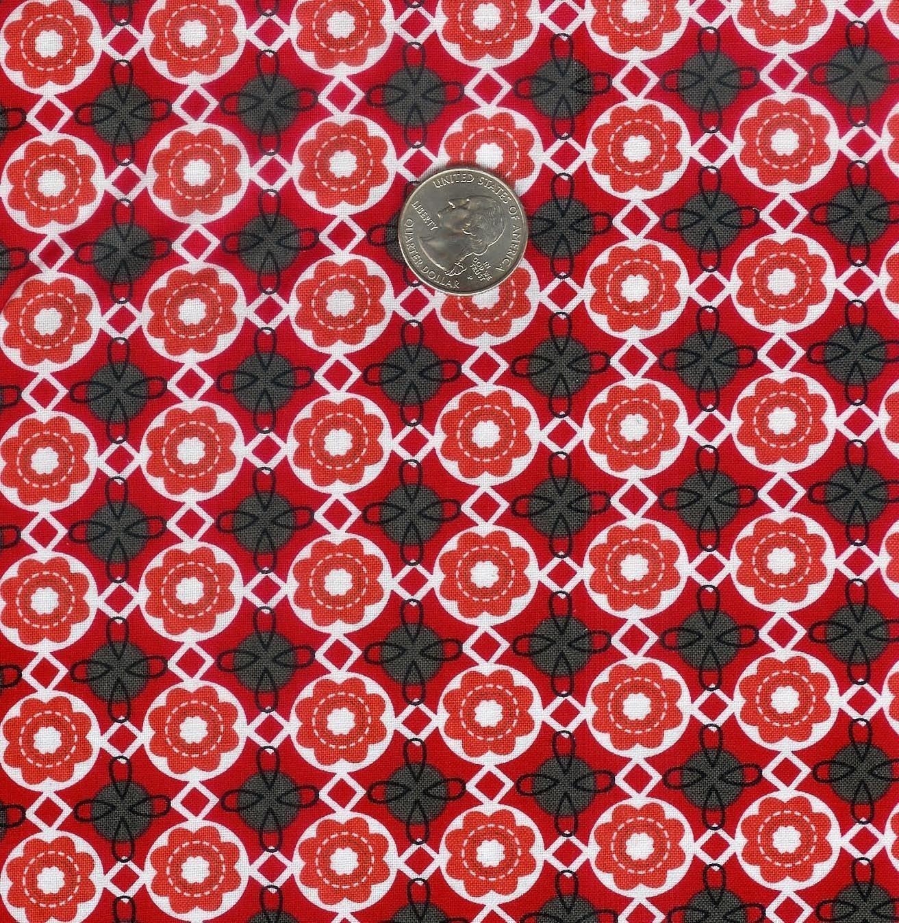 Fat quarter - Beatrice in Clementine - Michael Miller cotton quilt fabric - retired