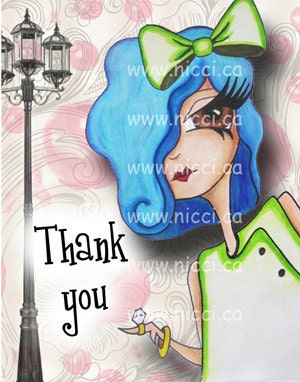 Greeting Card by a Glitzy Gal ...    "Thank You"