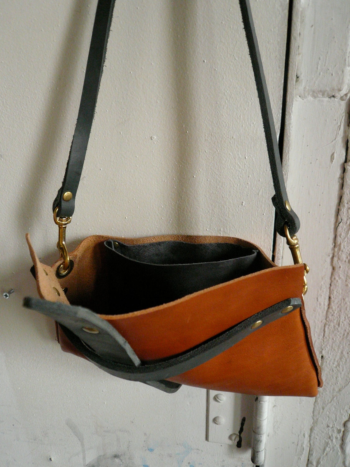honey and slate clutch