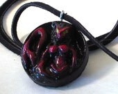 Maroon Resin Cat Women  Pendant  WATER