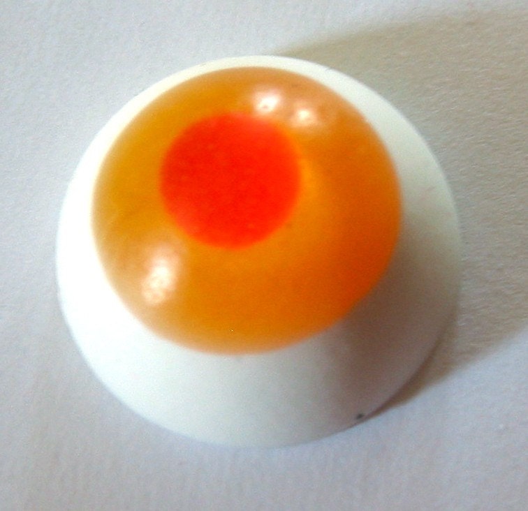 Glossy Orange Epoxy Resin Eye