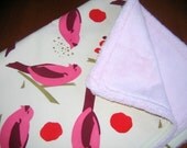 Minky Blanket - Bird Seed Light Pink