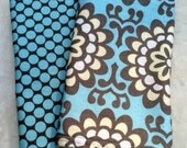 Baby Burp Cloth Set of 2 in Blue - Amy Butler - Ready to Ship