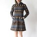 vintage 1970's ALPINE WILDFLOWER super soft knit hooded dress