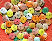 Wedding Favors for an Autumn Wedding-100 Handmade 1 Inch Pinback Buttons