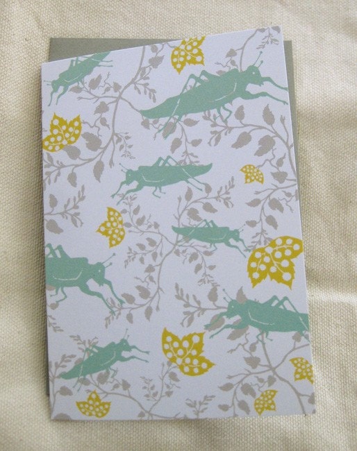 Grasshopper Garden Notecard Set