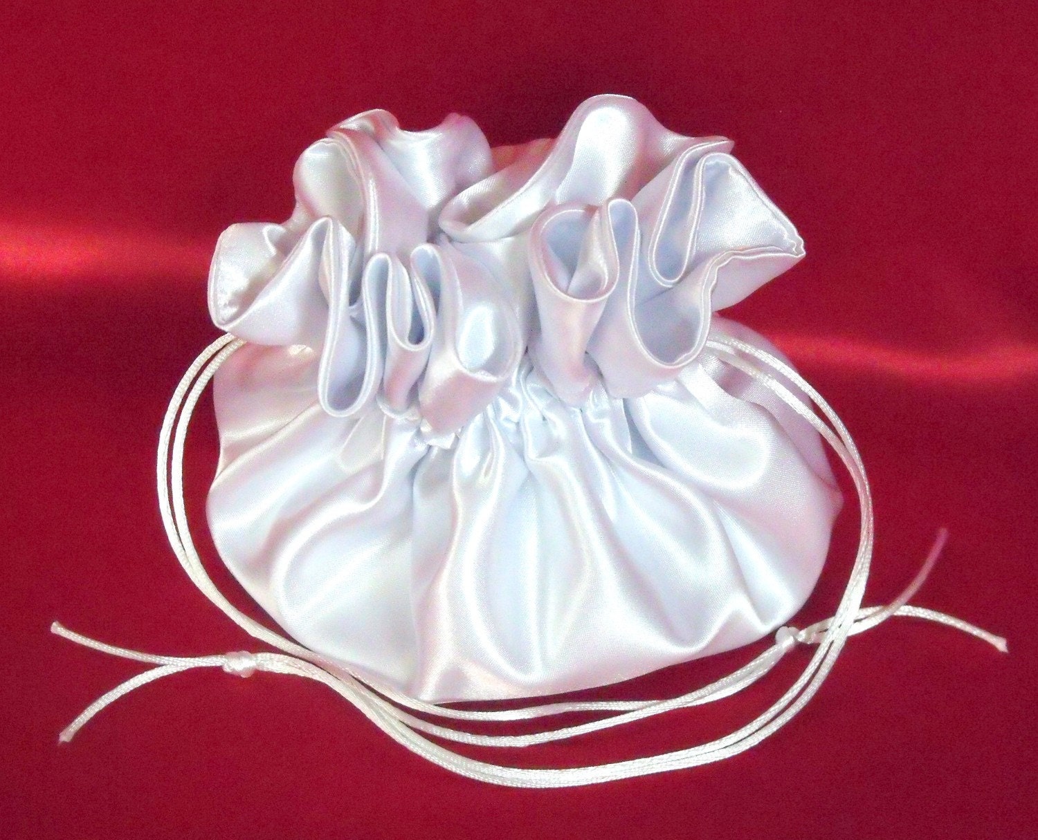 Wedding Bag Satin Bridal Money Purse White No Pockets