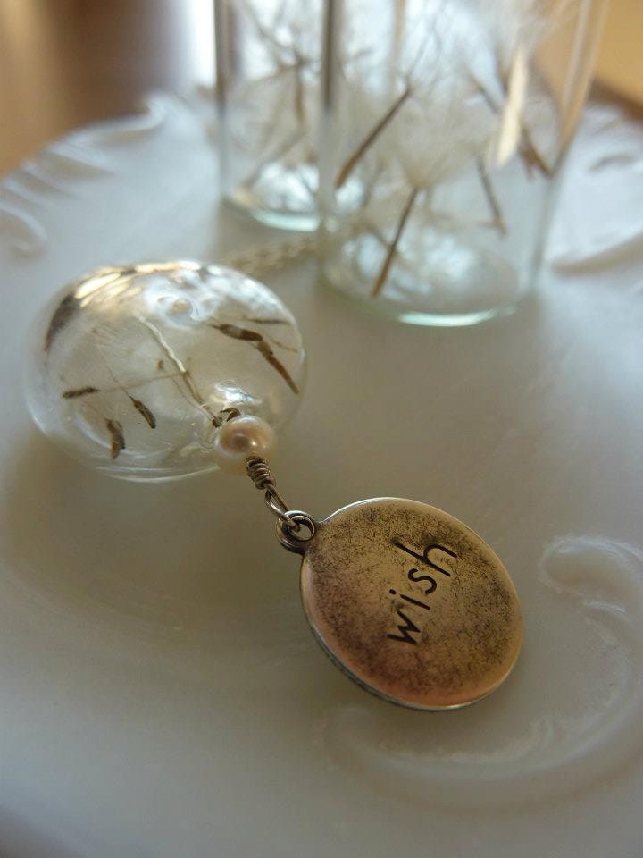 Make a Wish Dandelion Pendant Necklace