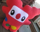large CLOWN scarlet RED plushie