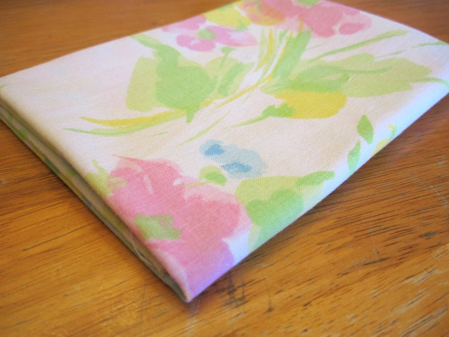 Reclaimed Sheety Fabric, Soft Floral 1.33 Yd