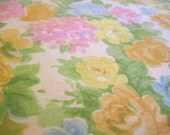 Reclaimed Sheety Fabric, Spring Colors Floral, 1 Yard