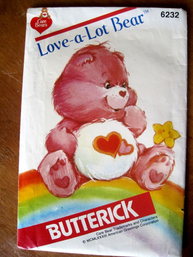 Original Love-a-Lot Bear Care Bears Sewing Pattern, UNCUT