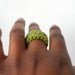 Simple Crochet Ring Band. Crochet Jewelry. Olive Oasis Green